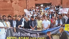 congress protest over adani issue