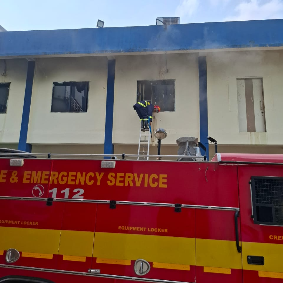 Fire breaks out
