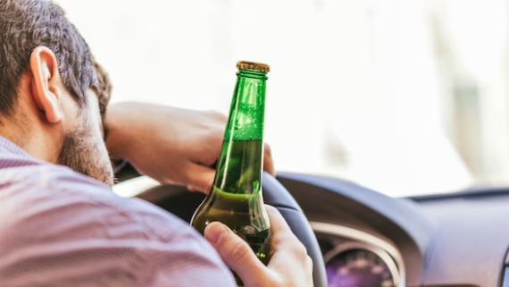 drinking alcohol in car