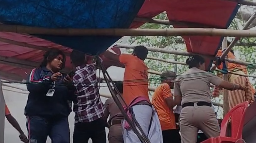 Fire breaks out at the Achyuta Nanda Matha 