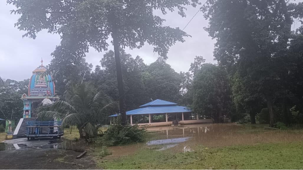 The Saveri River has surged