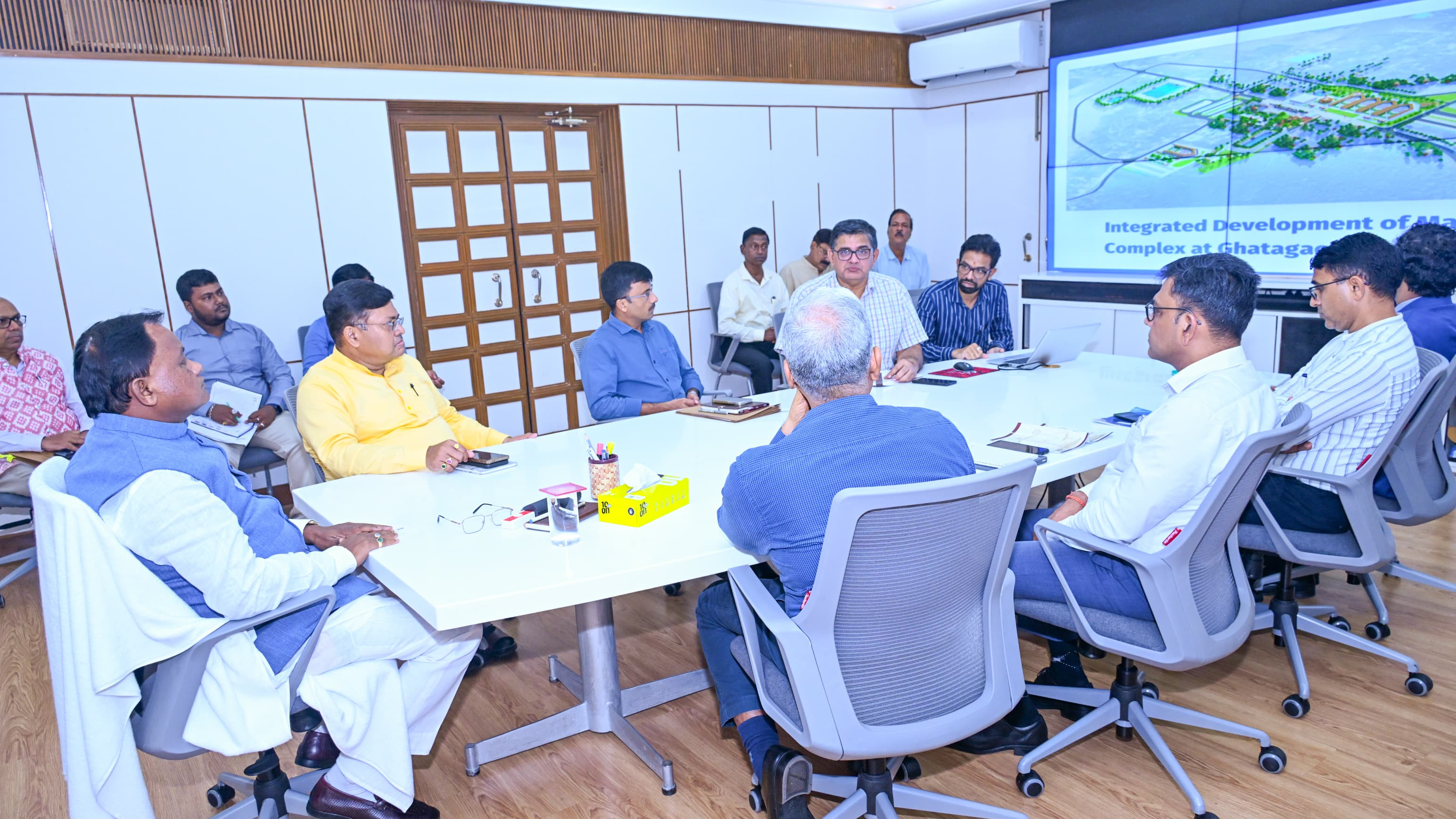 CM reviews integrated development work at Maa Tarini Peetha