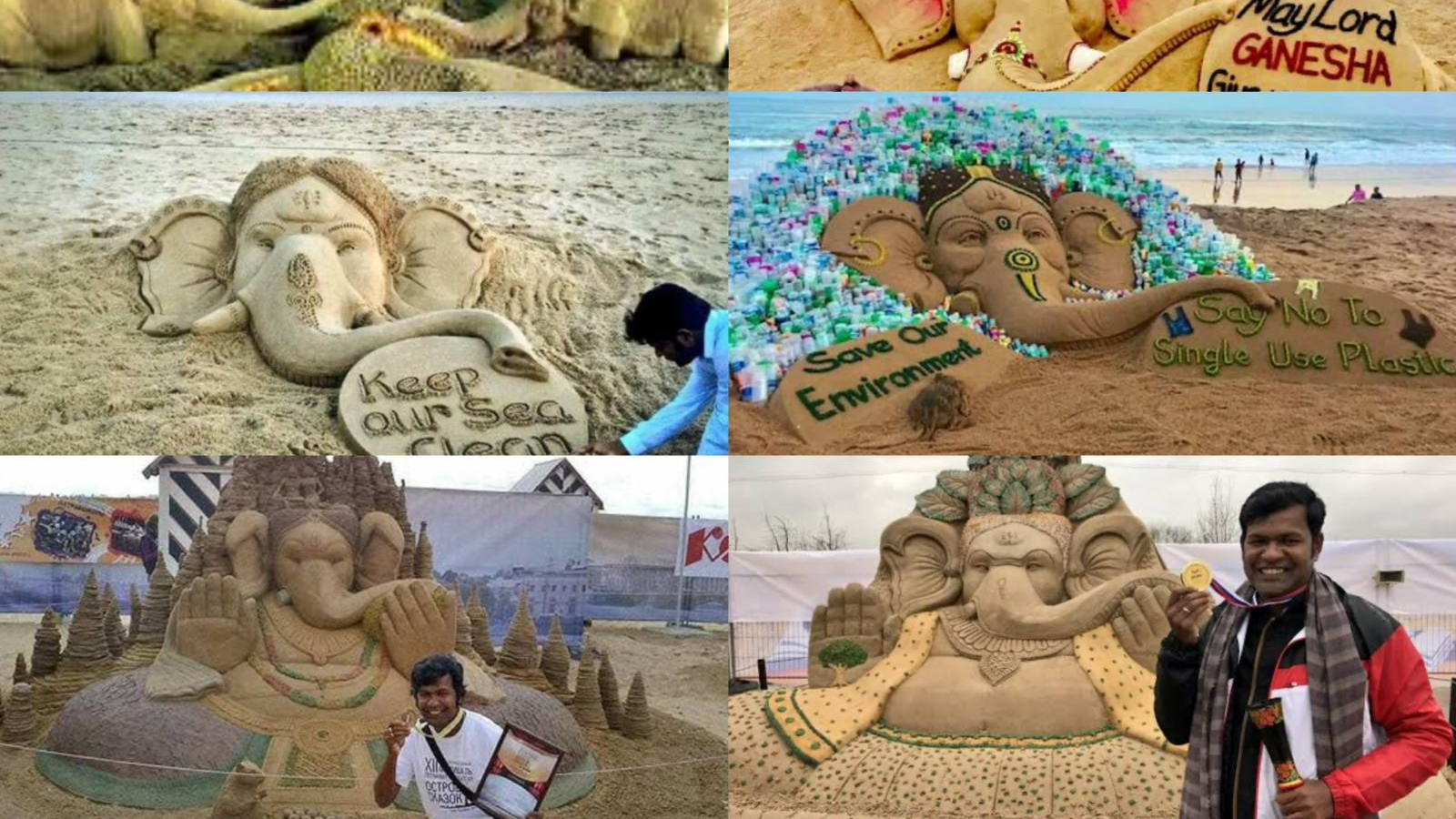 International sand artist Sudarsan Pattnaik sets world record; creates 50 sand Ganeshas in India and abroad